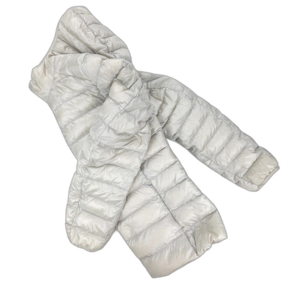 UNIQLO Ultra Light Down Parka Puffer Jacket Quilted Hoodie Shell Gorpcore Silver - Picture 7 of 8